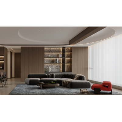 臺州·棲辰雅苑143m2意式輕奢風格